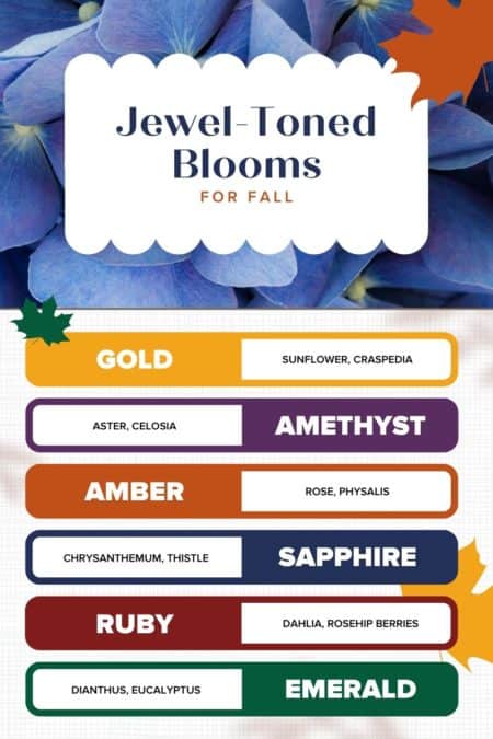 Jewel-toned flowers for fall